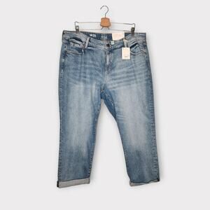 NEW a.n.a A New Approach Mid-Rise Boyfriend Blue Jeans Women's Plus Size 18W